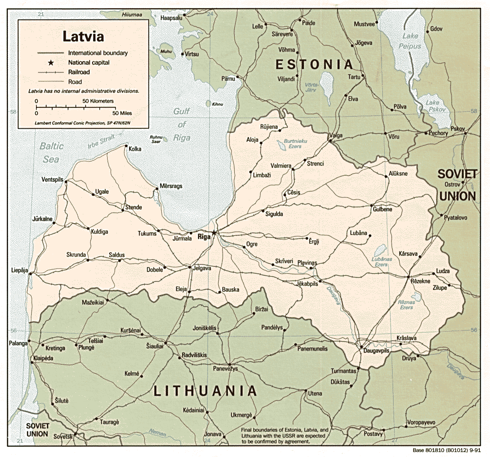 Map of Latvia